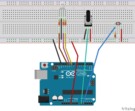 A fritzing circuit