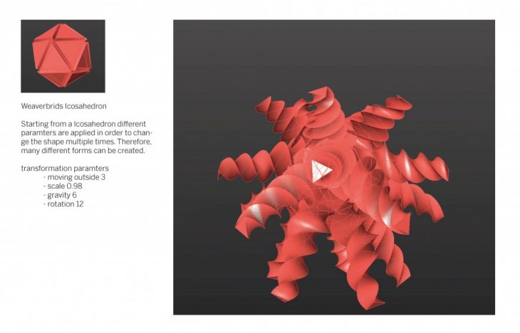 coral transformation, grasshopper, computational design, icosahedron