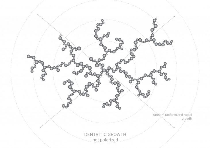 non polarized crystals growth