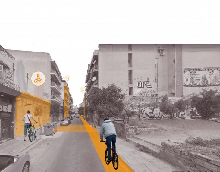 terrATHa, athens, terrace, rooftop, bike, collage