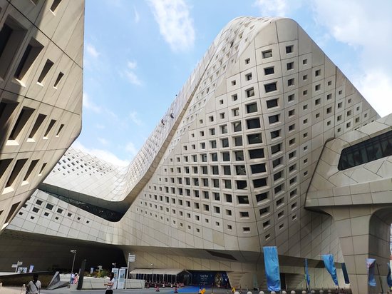facade systems, parametric facade, zaha hadid, nanjing international youth centre