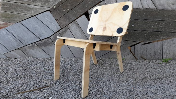 misilla, MAEBB, IAAC, Dafni Vakalopoulou, chair, 2020-2021, 3D printed joint, plywood