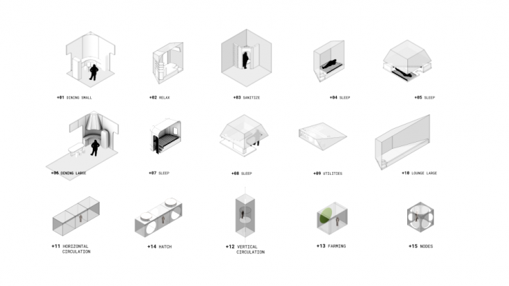 Hesham Shawqy, German, Marissa, Grasshopper3d, Aggregation, Rhinoceros3d, parametric design, generative design, residential, architecture, computational design.