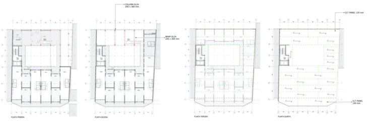References - 1st - 4th floor plans - Image from Lacol